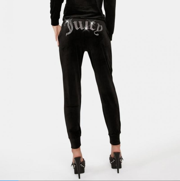 NWT Juicy Couture Black Label OG Bling Velour Jacket & OG Bling Joggers - Picture 3 of 5